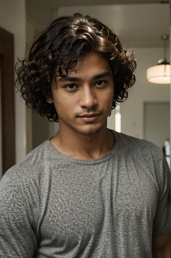 Chico, jung, dark-skinned, curly haired