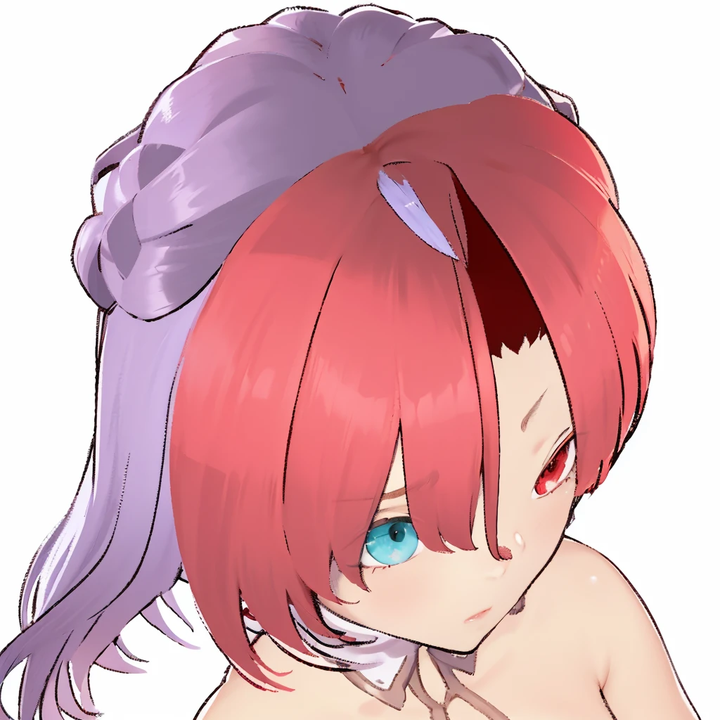 Looking down,Overlooking,beautiful girl,Surprised,Surprise,Red Eyes,Braid,4K,8K,Highest quality