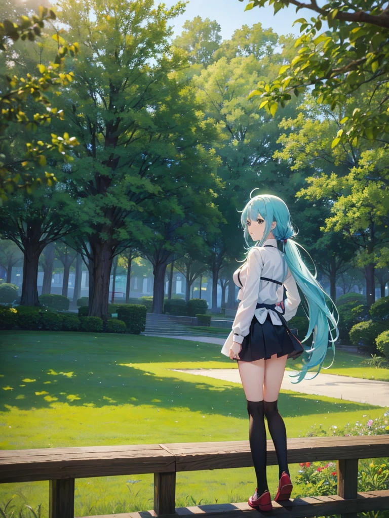 anime waifus in the park