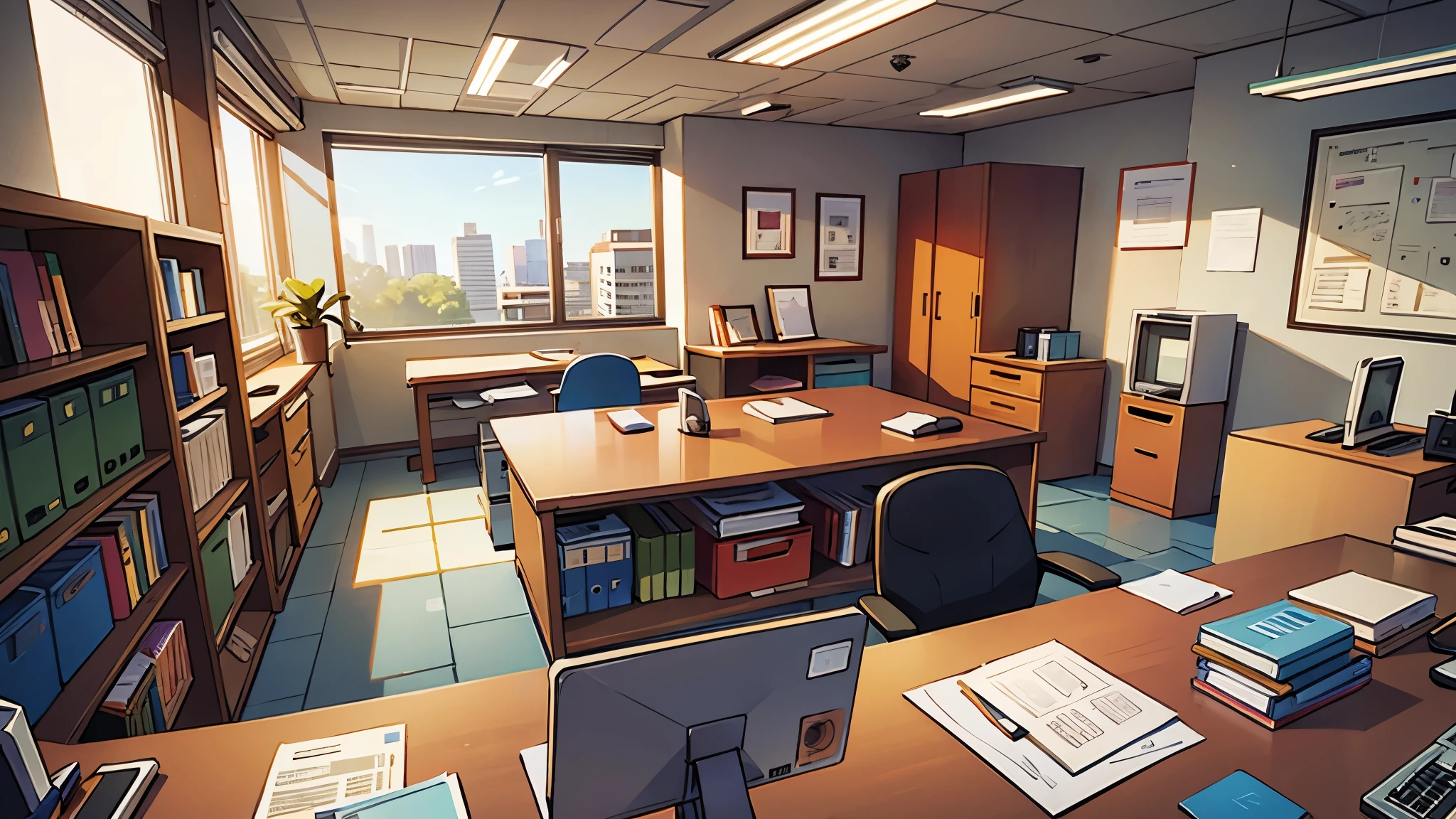 there is an empty office, company