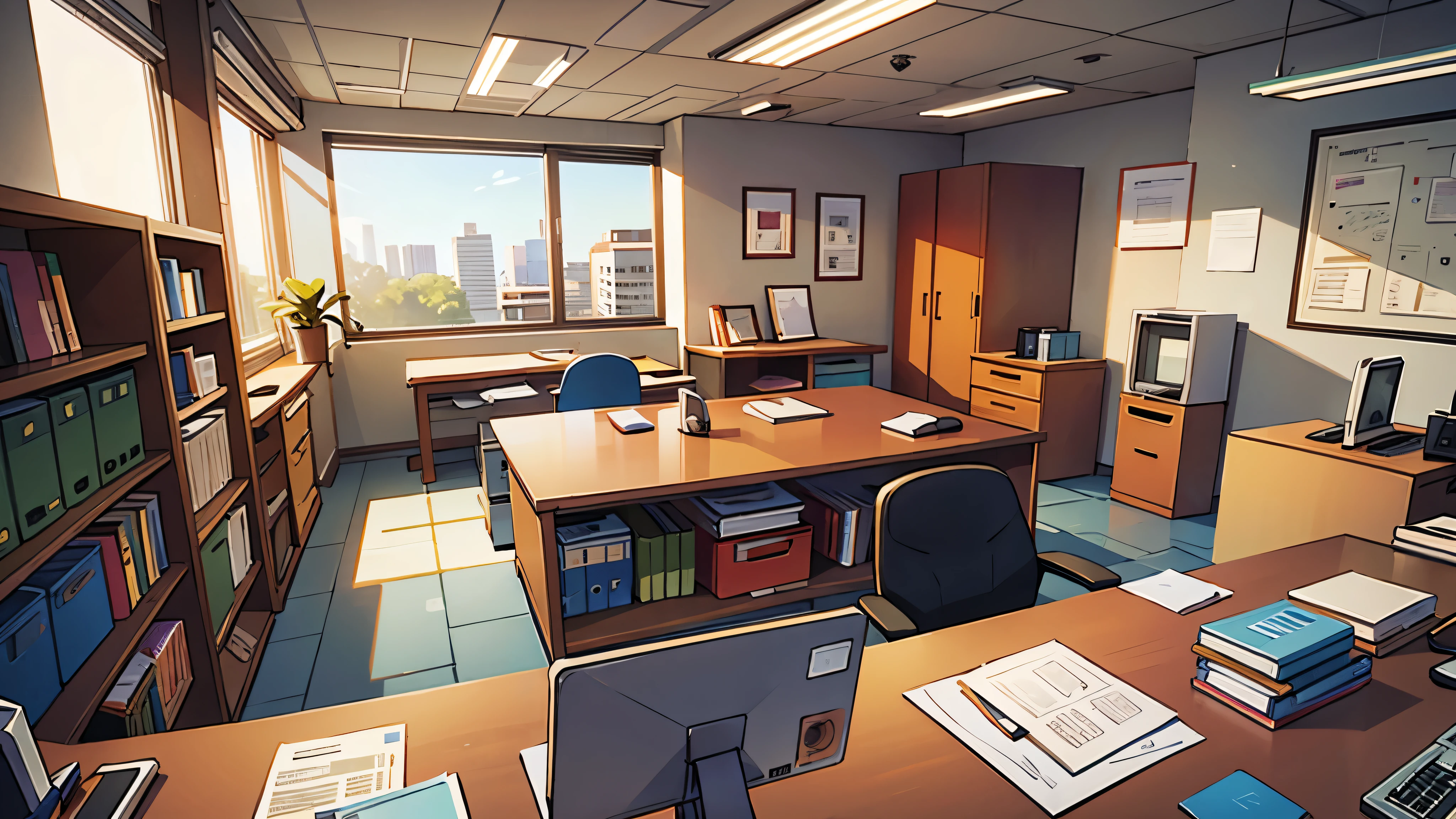 there is an empty office, company