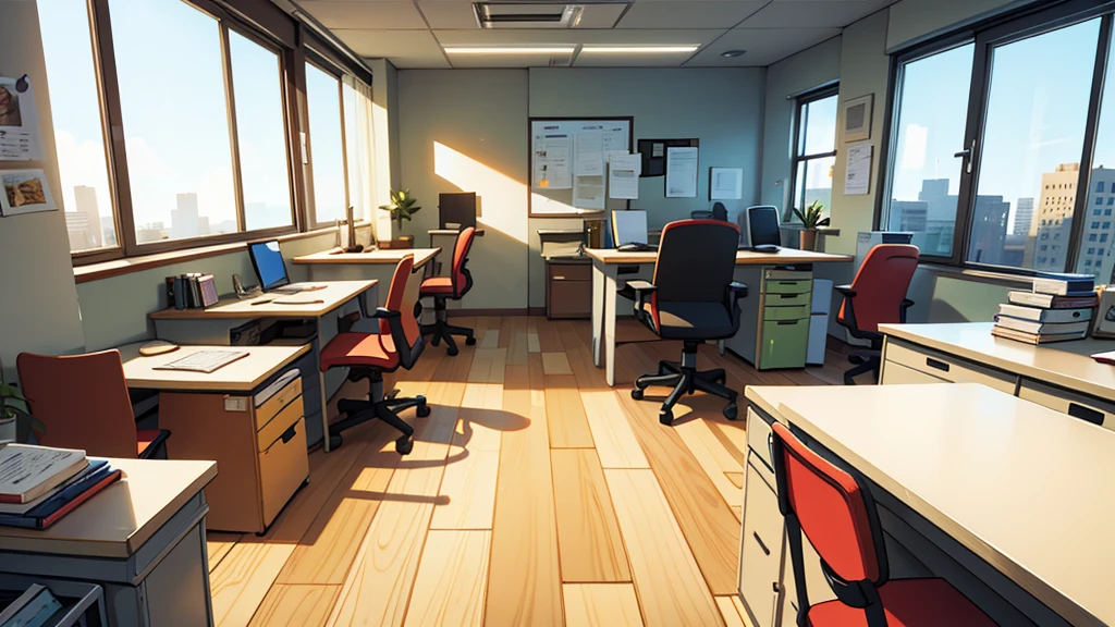 there is an empty office, company, no perspective