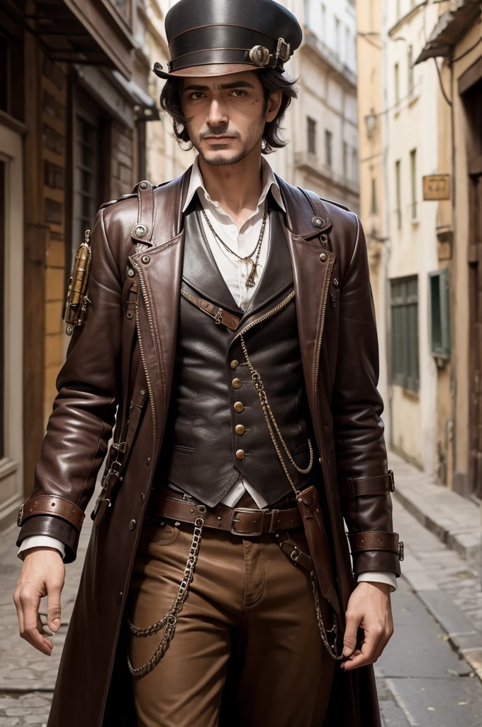 Play Manoel Gomes as a steampunk messenger