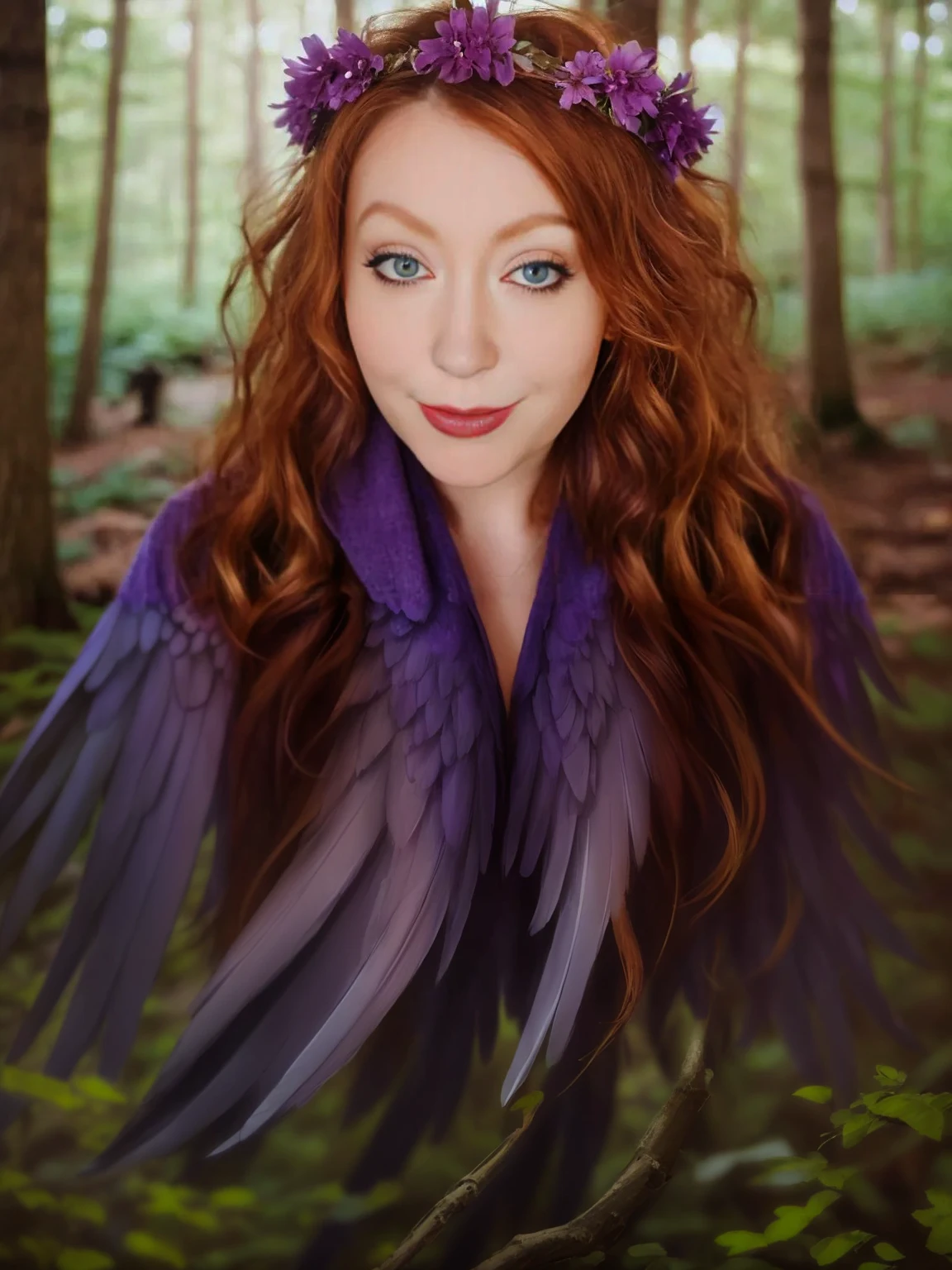 angel wing in a forest