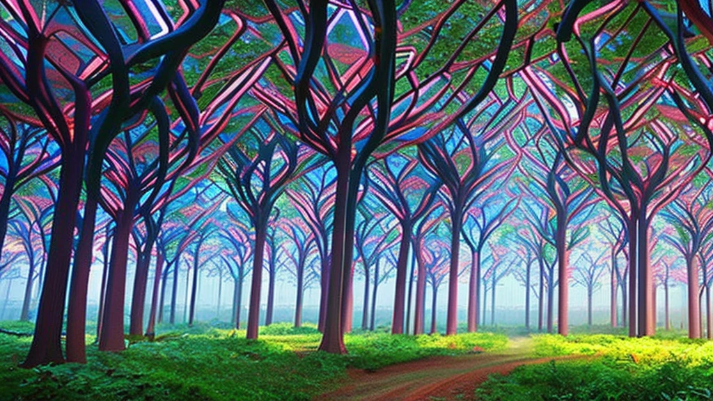 futuristic forest