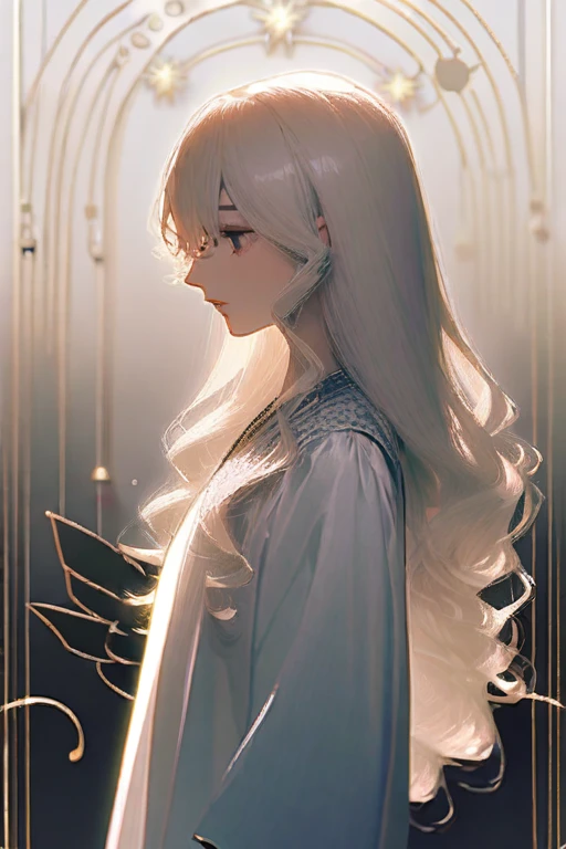 ((Лучшее качество)), ((шедевр)), (подробный), A thin girl lets her hair down 