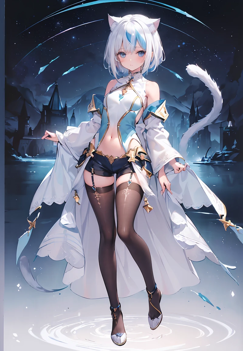 GRANBLUEfantasy,1young_teen_ girl,brown_hair,medium_bob_hair,platina_blond_hair,white_leotard,covered_crotch,thigh-highs,smile,standing,bluesky_landscape_background,slightly_spread_legs,happiness, short_gloves ,solo, r18, navel,relicbuster,short,boots,open_mouth,sitting,knees,blush,shy,piledriver,(crotch:1.3),solo,