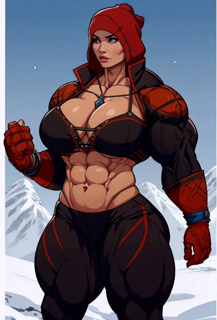 huge mom woman with muscles hard abs  max life is strange  cold weather 