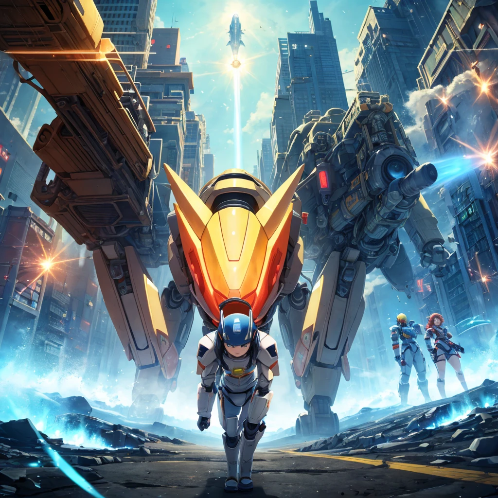 In a world where natural crises and attacks from mysterious creatures threaten the Earth, a group of young scientists and engineers come together to build and fly a giant robot. Akira Tanaka, project leader and robotics genius, guides the team with determination and vision. Hana Miyazaki, energy and propulsion specialist, ensures robot functionality in adverse conditions. Ren Suzuki, Experienced pilot and strategist, is chosen to command the robot on the battlefield. Sakura Yamamoto, talented biologist, strengthens the robot against biological threats. Riku Nakamura, brilliant hacker, protects systems against intrusions and ensures the security of operations.

As the project progresses, the group faces challenges that test their technical skills and friendship bonds. With Earth on the brink of destruction, Your mission becomes even more crucial. They must overcome personal differences and adversity to save humanity from the forces that threaten its existence..