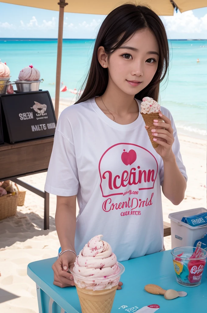 shirt to sell ice cream on the beach