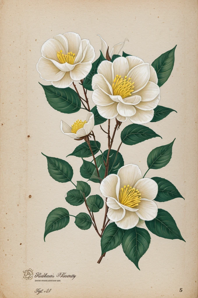 Cotton flower in illustration 