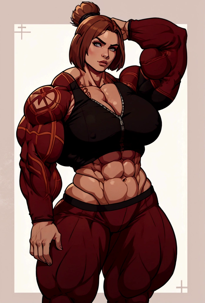 huge mom woman with muscles enromus pecs abs max life is strange