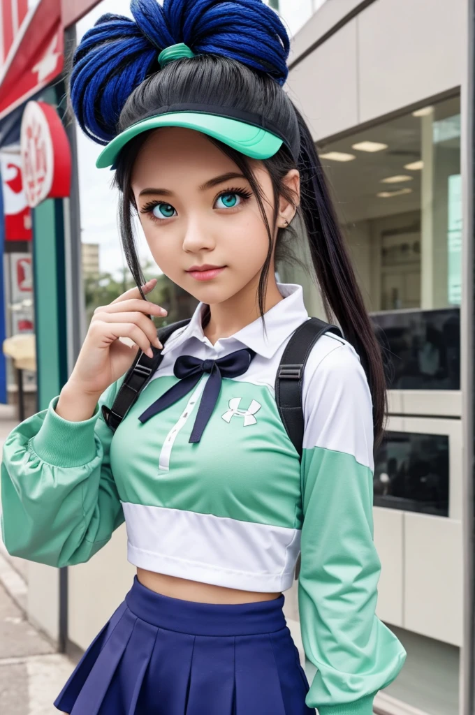 UA girl from my hero academia with mint eyes clothes from my hero academia 