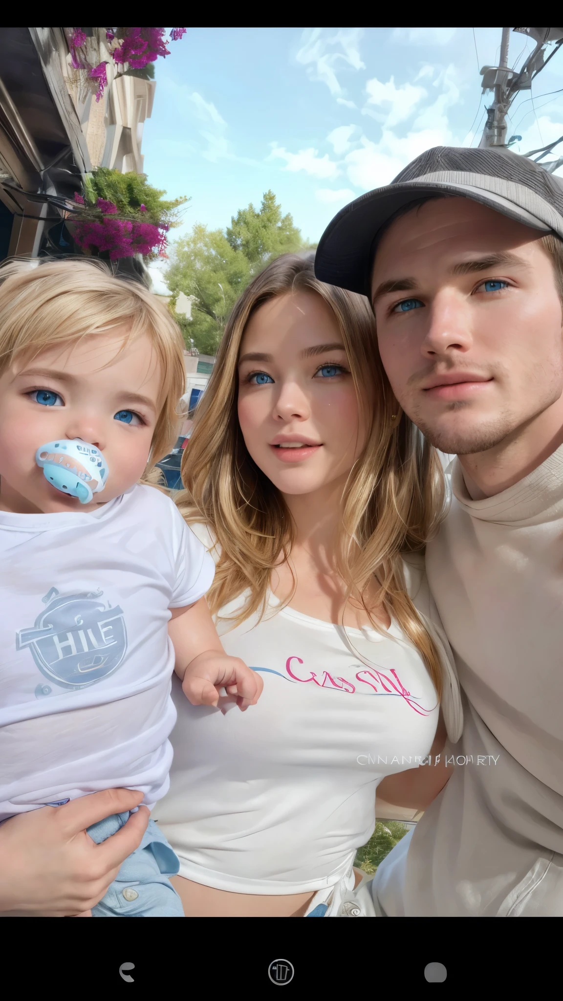 arafed man and woman holding a and a pacifier, abcdefghijklmnopqrstuvwxyz, amber, husband wife and son, profile pic, profile image, family photo, happy family, happy, olivia, official, liam, exclusive, raven haired, texture, black hair man, Stephen Amell, by Chris Hemsworth, Stephen Amell, blue eyes, high resolution, high quality, high details 8K
