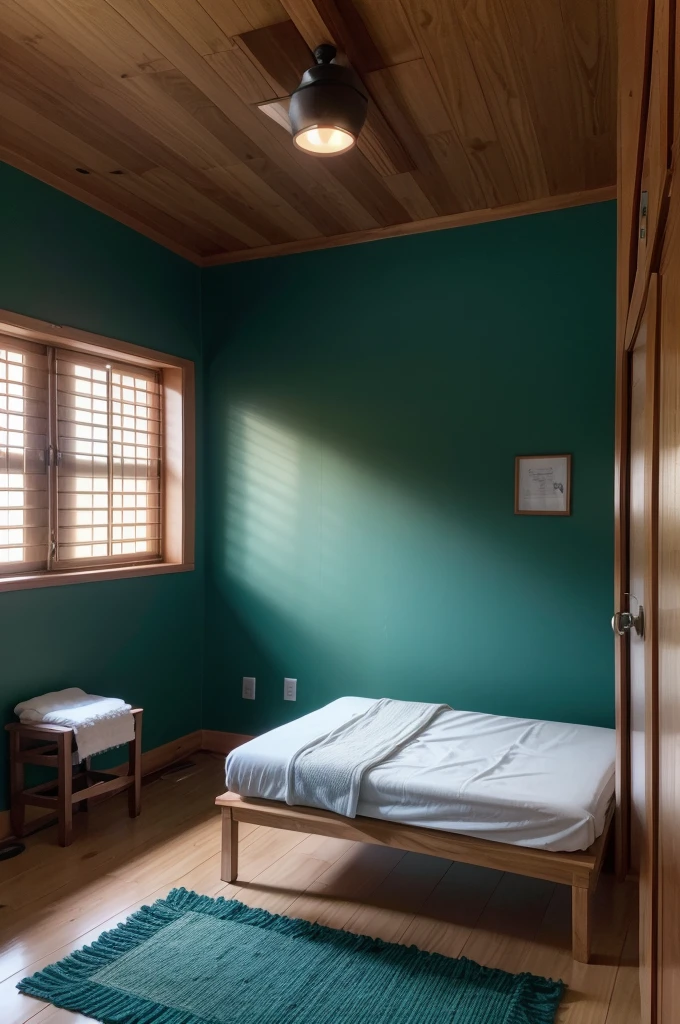 create the image of a small spiritual care room inspired by Umbanda
