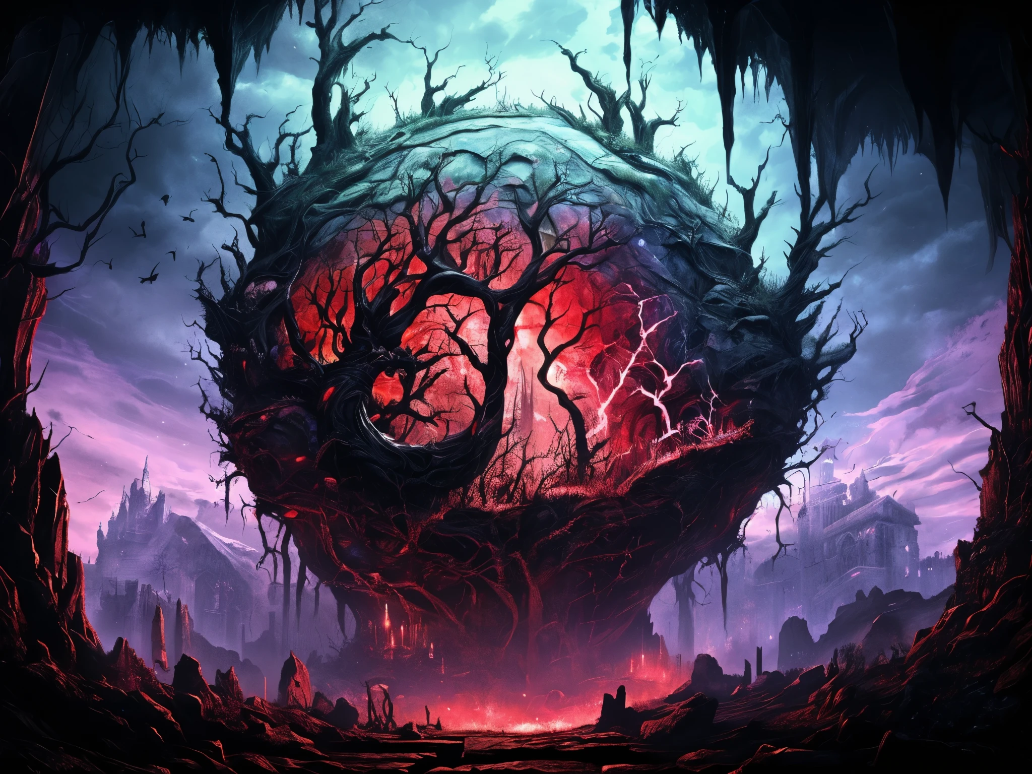 ((best quality)), ((masterpiece)), ((Practical,The Art of Mathematics)), (Extremely detailed),DonMD3m0nV31ns,Biochemical Demonic Vein,  Ruined Kingdom Cave Resonance,Fabric,street, 