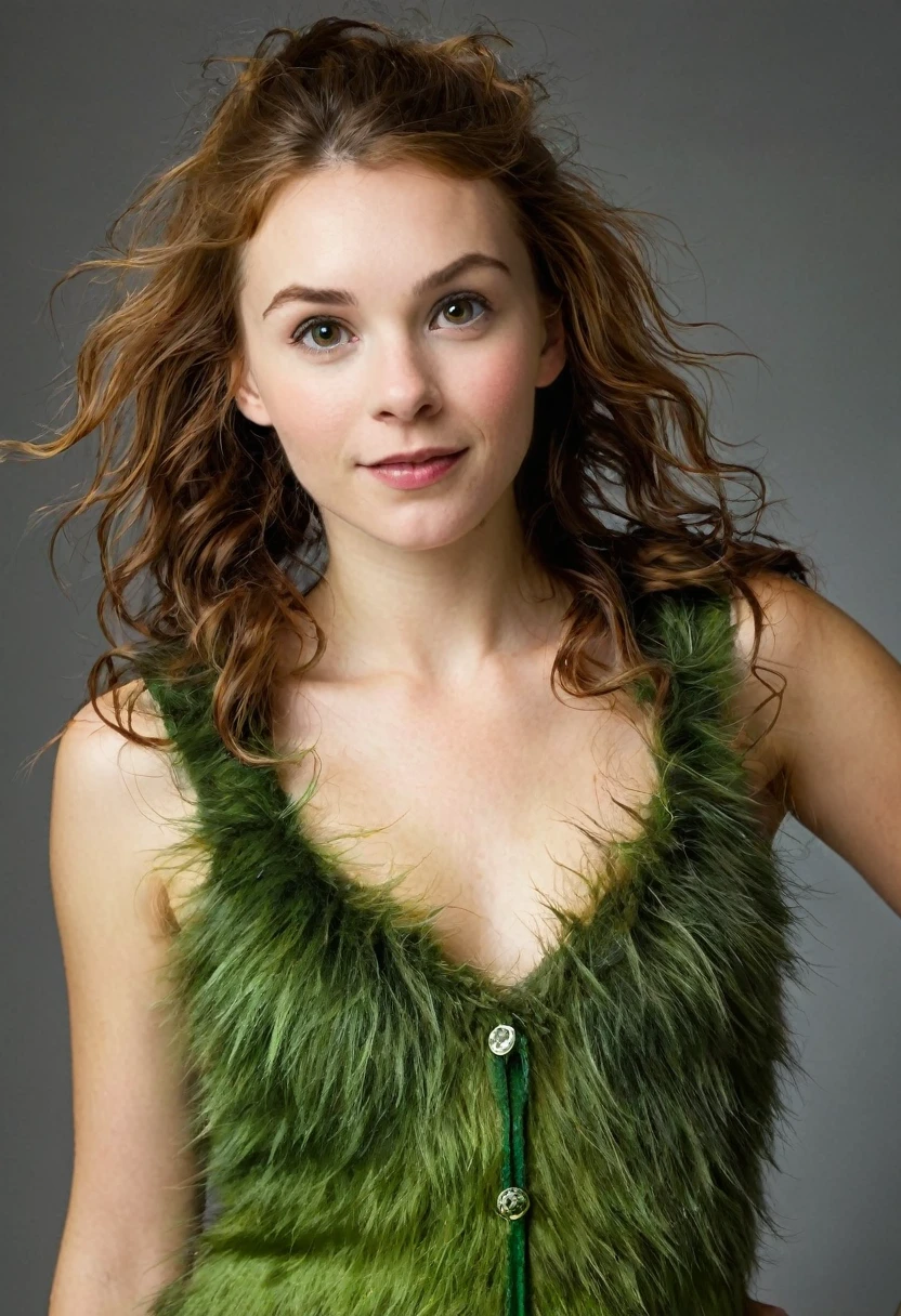 Peter Pan woman, very hairy hirsute body