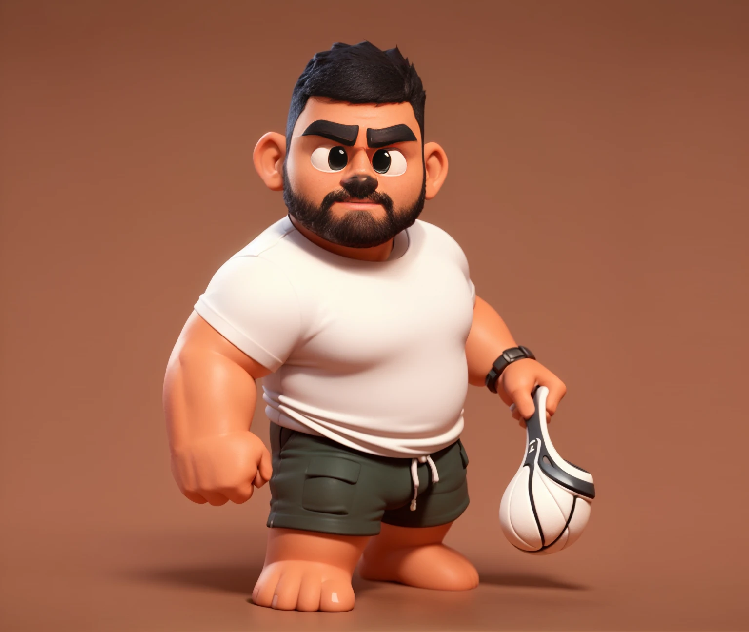 there is a Cartoon Characters of a man with a tennis racket,3d characters render, 3d characters art, 3d characters, 3d characters, Cartoon Characters, Cartoon Rendering Keyshot, Stylized characters, Personagem pequeno. Unreal Engine 5, Animated Characters, Cute 3d rendering, 3D rendering style, Stylized 3d rendering