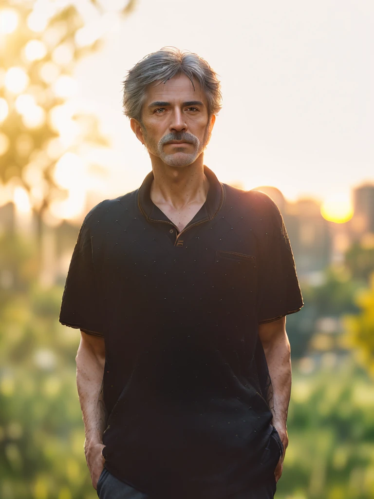 (masterpiece), (extremely intricate:1.3), (realistic), portrait of a man, outdoors, intense sunlight, far away buildings, professional photograph of a stunning man detailed, sharp focus, dramatic, award winning, cinematic lighting, octane render  unreal engine,  volumetrics dtx, (film grain, blurry background, blurry foreground, bokeh, depth of field, sunset, motion blur:1.3), chainmail