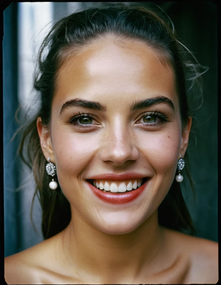 A hot realistic, photorealism,hyperrealistic ((4k,8k quality)) perfect face (women)skin zehragunes,(beautiful face, beautiful lips) highly detailed face, highly detailed skin ,silver earings,large ,open
, analog film photo solo,,fair colour skin, detailed skin, piece of art, obviously  thighs,, realistic murals, ( smile 512) Kodachrome, Lomography, stained,