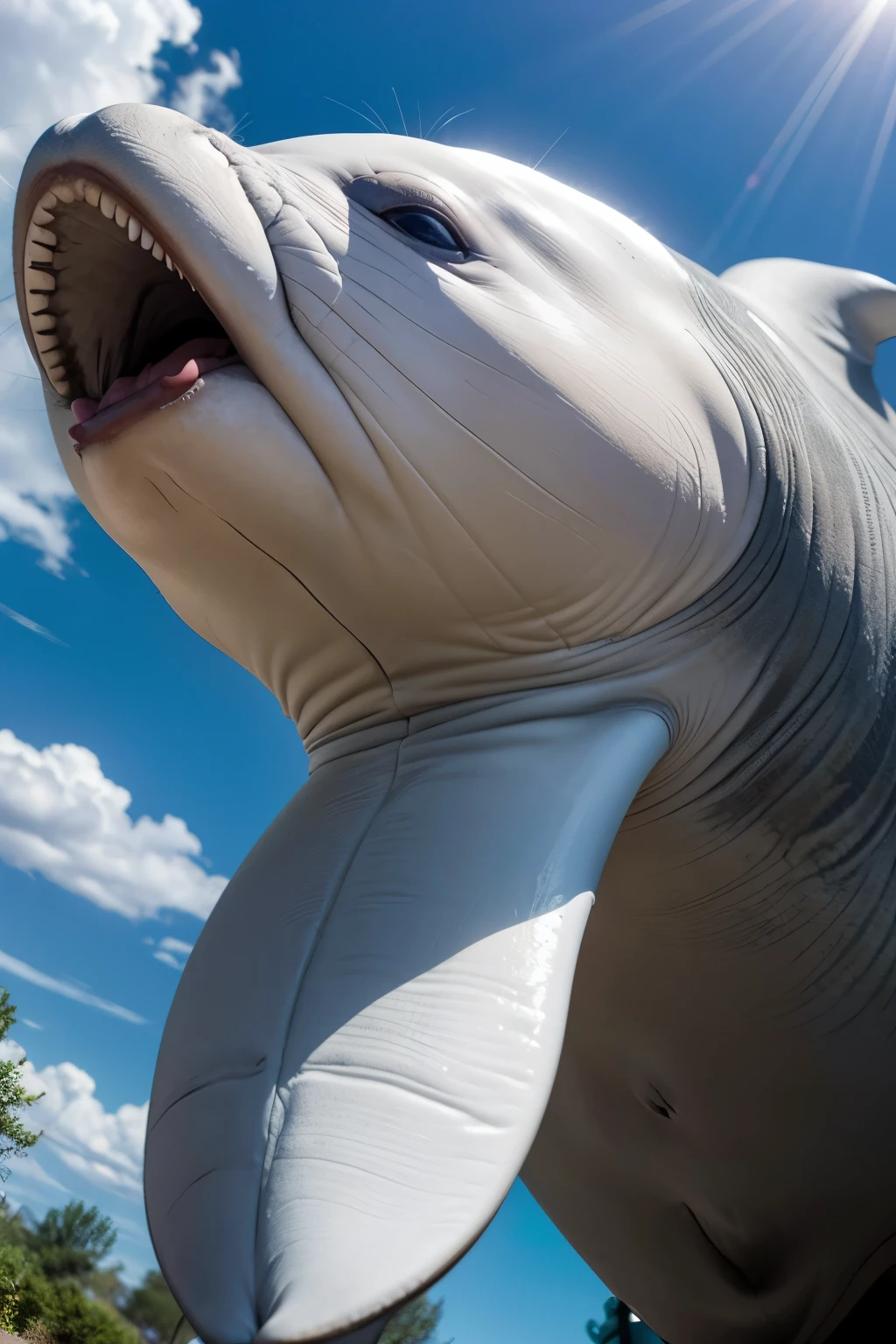 police dart beluga whale