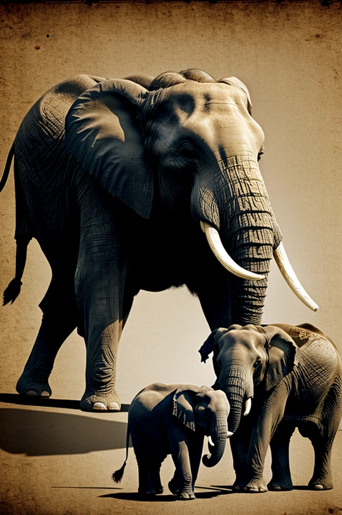seven nation army banner with shadow of elephant