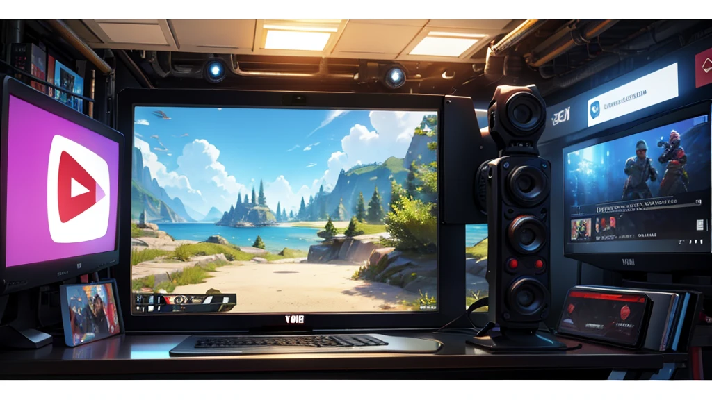 Create a youtube video cover on the subject of video games