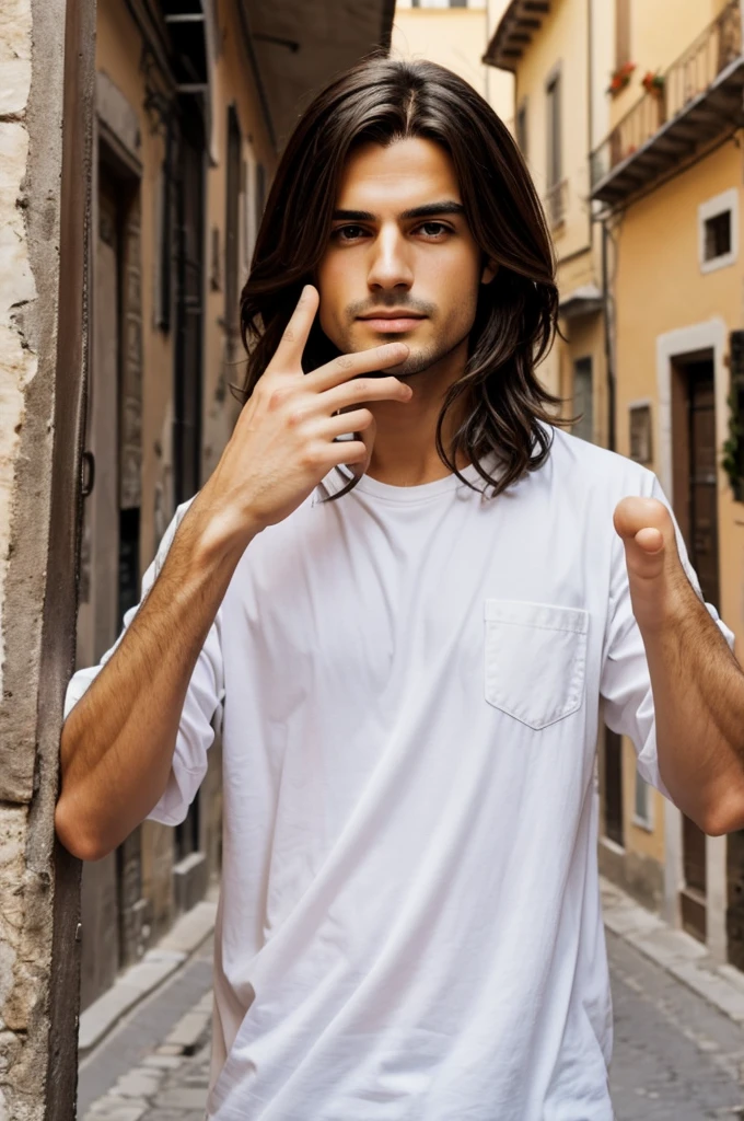 Make me a cliché Italian who gestures with his hands