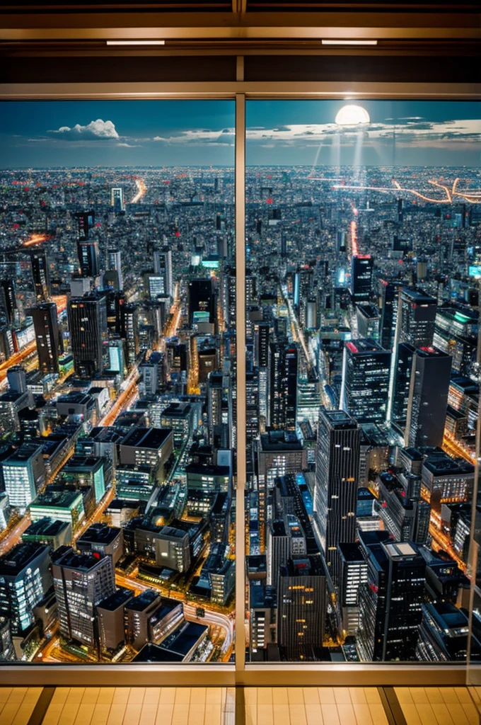Manga panel showing tokyo