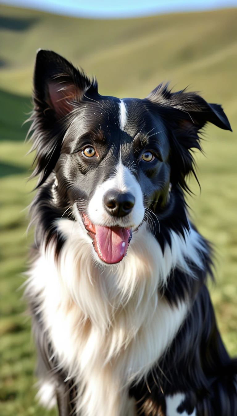 lovely digital painting, beautiful detailed digital art, award-winning creature portrait, realistic illustration, highly detailed 4k digital art, highly detailed realistic, very detailed digital painting, highly detailed digital painting, highly detailed oil painting, hyperrealistic fantasy art, detailed digital painting, realistic fantasy illustration, Border collie dog, clean face, png background
