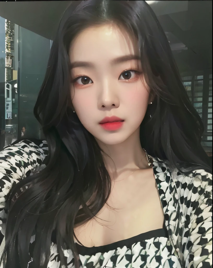 Asian woman araffed with long black hair and a black and white top, jennie blackpink, jossi do blackpink, Parque Roseanne do Blackpink, Retrato de Jossi de Blackpink, Jaeyeon Nam, Heonhwa Choe, Jinyoung Canela, tzuyu from twice, wan adorable korean face, Parque Ji-min, Korean Idol, ulzzang