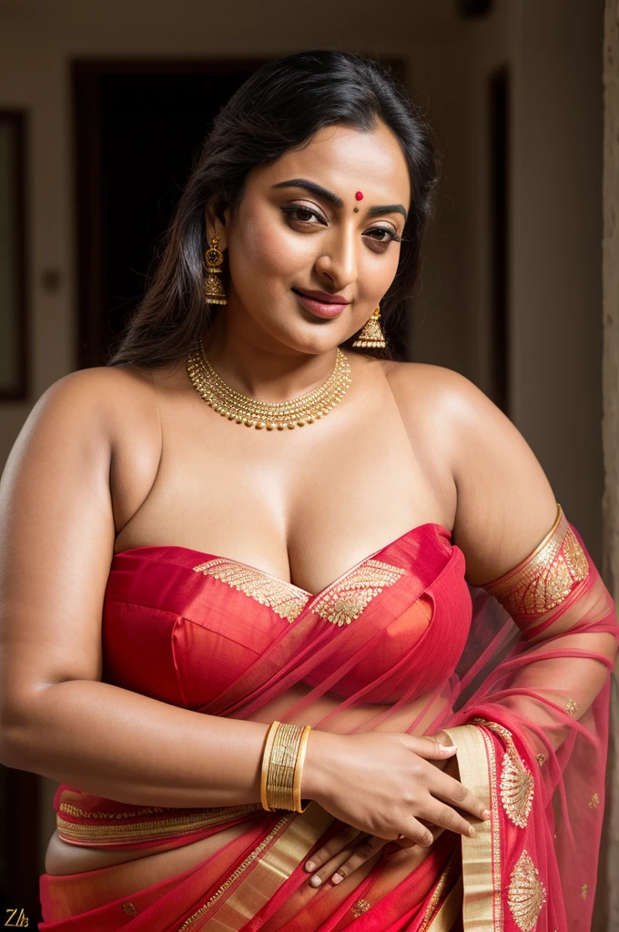 50 years old mature Woman, thick fleshy body, heavy figure, Foto RAW, photorealistic, photography, full body shot, master shot, goddess like beauty, perfect thick chubby mallu Desi aunty bhabhi, Wearing a Stanapatta, a chest-band.Saree model, model Photography, Indian saree shoot, Indian traditional wear advertising photography, traditional wear brand shoot, face of Indian actress Sonakshi Sinha, masterpiece, realistic, realism, incredible details,  pleasure, photorealism, detailed skin, skin pores, high contrast, photorealistic Artstation 8k HD digital art trend of high definition and detailed realistic skin texture, ultra detail, realistic skin texture, armature, best quality, ultra high definition, (photorealistic:1.4),, high resolution, detail, raw photo, Re sharp, by Lee Jefferies Nikon D850 Film Stock Photo 4 Kodak Portra 400 Camera F1.6 Lens Rich Color Ultra Real Realistic Realistic Textures Dramatic Lighting Unreal Engine Trending at Art Station Cinestill 800,(pele altamente detalhada: 1.2), 8k UHD, DSLR, soft-lighting, alta qualidade, grain of film, Fujifilm XT3,she didn't like to wear blouse or , she  happy to wear only saree, she hates blouse or ,