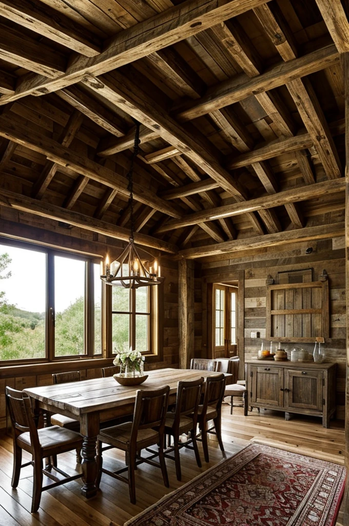 Old rustic dining room