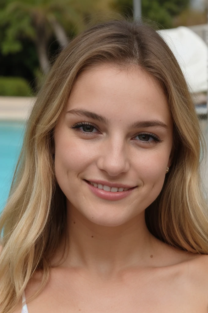 photos selfie, jeune femme, belle blonde, super mignonne, en maillot de bain, au bord de la piscine, 23 ans, beauté naturelle, visage innocent, gros seins, regard coquin, le soir, thème sombre, Haute résolution, meilleure qualité, très détaillé, netteté, peau détaillée, texture de peau réaliste, texture, Yeux détaillés, 4K, Sourire charmeur, tourné avec Canon, corps parfaitement ajusté , extrêmement détaillé, la photographie_(ultra), photoréaliste, réaliste, un maximum de détails, ultra réaliste, photoréalisme, la photographie, 8K UHD