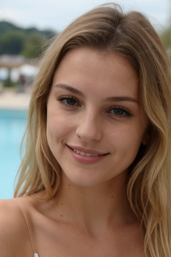 photos corps entier, femme blonde super mignonne, habillé en maillot de bain 2 pièces, dans l'eau, 23 ans, avec des personnes en fond, beauté naturelle, visage innocent, gros seins, regard coquin, le soir, thème sombre, Haute résolution, meilleure qualité, très détaillé, netteté, peau détaillée, texture de peau réaliste, texture, Yeux détaillés, 4K, Sourire charmeur, tourné avec Canon, corps parfaitement ajusté , extrêmement détaillé, la photographie_(ultra), photoréaliste, réaliste, un maximum de détails, ultra réaliste, photoréalisme, la photographie, 8K UHD