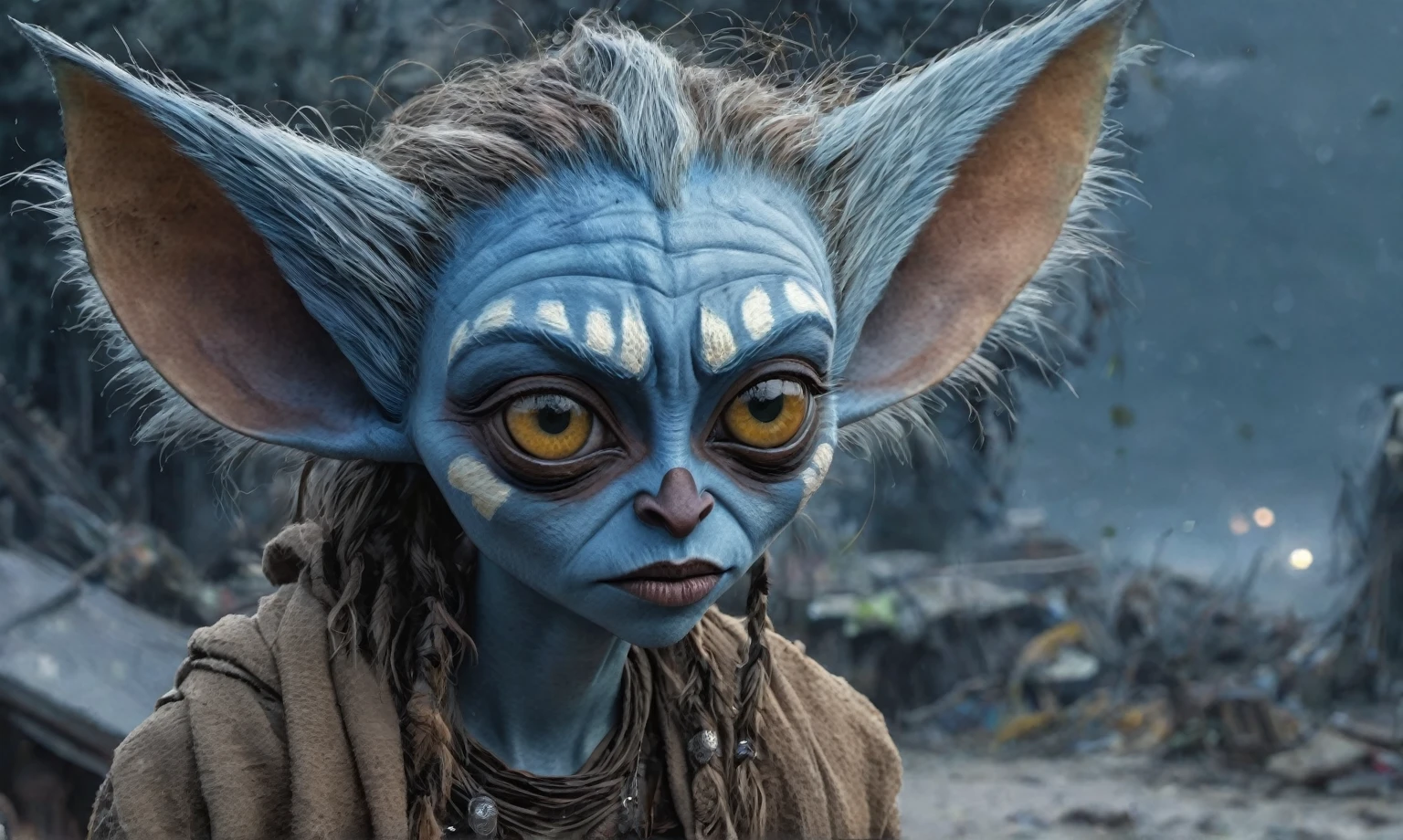 pretty face,eyebrow up,full body length shot,niobium ahsoka tano,full body length shot,beggar niobium Manganite The Alien Entity, babychild, wants eat,survival in criminal city of future,Cinematic,ginger, Technicolor,natural skin textures, hyper realism, hyper detailed,Extremely detailed,High contrast,Masterpiece,Realism,Ultra Detailed, intricate details,realistic humid leather, cinematic style,irina yermolova,high contrast,hdr,extremely detailed, [deep night landscape],masterpiece,intricate details,faded,eyes extremely detailed,Silverclaw,view from height,full-body-shot,High contrast,Masterpiece,Realistic,Ultra Detailed,intricate details,realistic humid skin,extremly intricate,realism,photorealism, cinematic style,irina yermolova,HDR,((Wangechi Quality)),extremely detailed, [night landscape],masterpiece,intricate details,faded,eyes extremely detailed, high detailed eyes,16k resolution,RAW, Nikon Z9,chinese orc's village of fishers on seaside,authentic,full body length,Labradorite babygirl,native italian troll ,pretty face,eyebrow up,full body shot,ominous landscape,glate gray atmosphere,by art Simon Stalenhag,Nicola Samori,(((Wangechi Mutu))),prime colors,urban,extremely detailed,masterpiece,intricate details,faded,eyes extremely detailed, high detailed eyes,4k resolution,RAW, Nikon Z9,scary town,stalker,goblin,Dubai of United Arab Emirates,Venice Mask