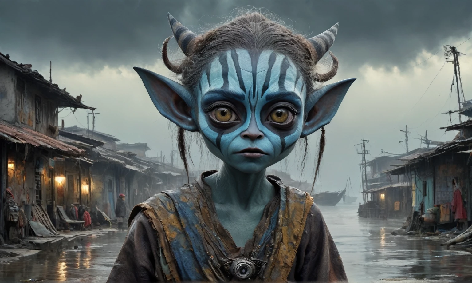 pretty face,eyebrow up,full body length shot,niobium ahsoka tano,full body length shot,beggar niobium Manganite The Alien Entity, babychild, wants eat,survival in criminal city of future,Cinematic,ginger, Technicolor,natural skin textures, hyper realism, hyper detailed,Extremely detailed,High contrast,Masterpiece,Realism,Ultra Detailed, intricate details,realistic humid leather, cinematic style,irina yermolova,high contrast,hdr,extremely detailed, [deep night landscape],masterpiece,intricate details,faded,eyes extremely detailed,Silverclaw,view from height,full-body-shot,High contrast,Masterpiece,Realistic,Ultra Detailed,intricate details,realistic humid skin,extremly intricate,realism,photorealism, cinematic style,irina yermolova,HDR,((Wangechi Quality)),extremely detailed, [night landscape],masterpiece,intricate details,faded,eyes extremely detailed, high detailed eyes,16k resolution,RAW, Nikon Z9,chinese orc's village of fishers on seaside,authentic,full body length,Labradorite babygirl,native italian troll ,pretty face,eyebrow up,full body shot,ominous landscape,glate gray atmosphere,by art Simon Stalenhag,Nicola Samori,(((Wangechi Mutu))),prime colors,urban,extremely detailed,masterpiece,intricate details,faded,eyes extremely detailed, high detailed eyes,4k resolution,RAW, Nikon Z9,scary town,stalker,goblin,Dubai of United Arab Emirates,Venice Mask