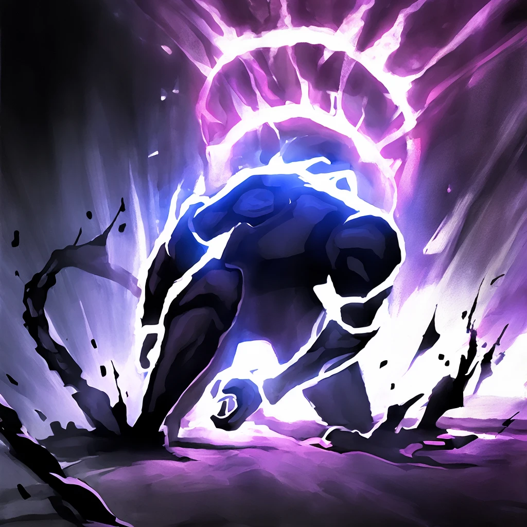 chains, preso a chains, a man in a black suit with a bright blue flame behind him, blue fire powers, emerging from blue fire, an epic anime of an energetic man, threatening!, threatening, distant bright figures, man in dark blue full body suit, reverse dark glowing power aura, threatening!!!, strong silhouette, blue flames all around, electricity superpowers, combat stance energy