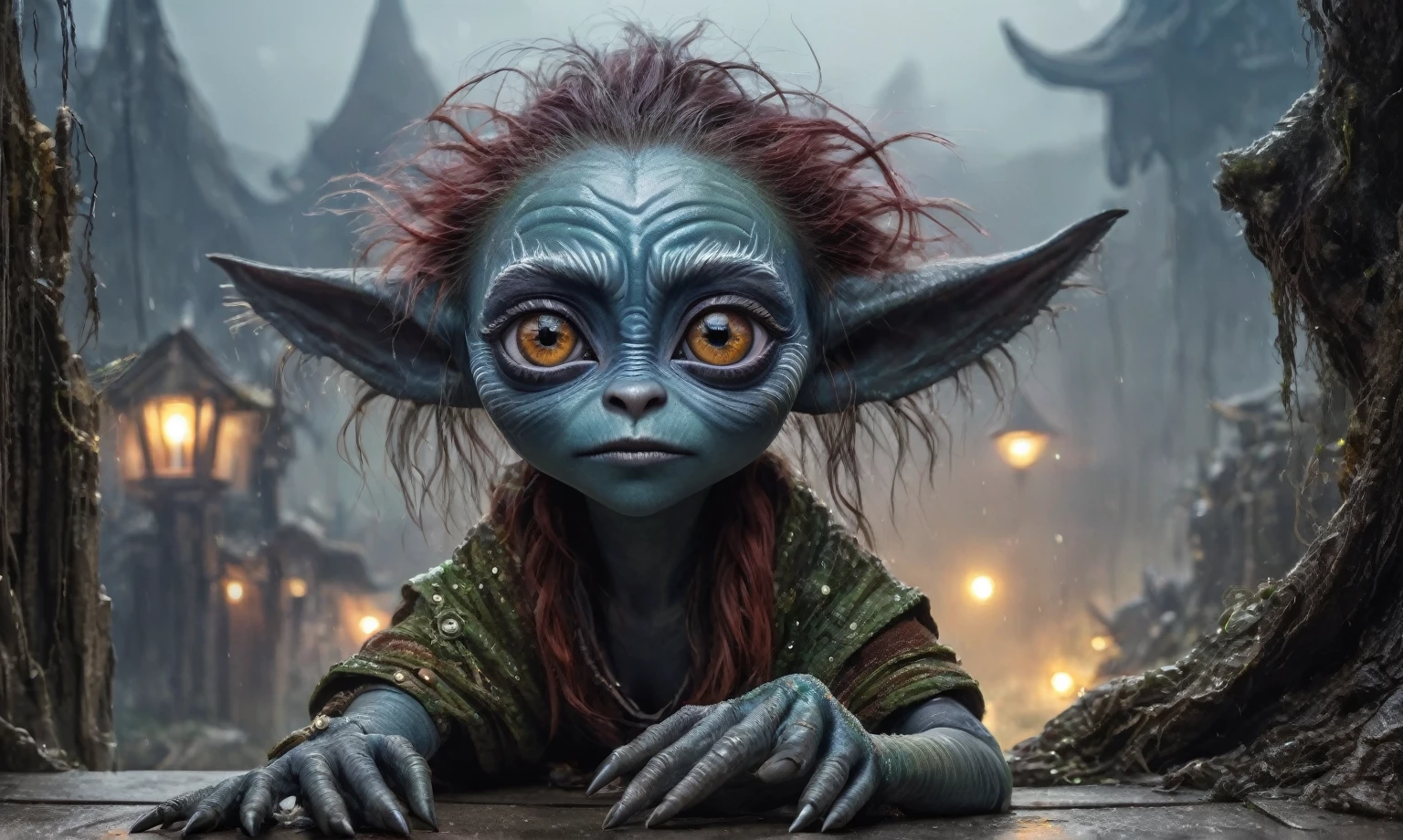 pretty face,eyebrow up,full body length shot,niobium ahsoka tano,full body length shot,very beggar niobium Manganite The Alien Entity, babychild, wants eat,survival in criminal city of future,full body shot of full body shot of psychedelic style of A beautiful tander alien female creature with face fully covered lizard scale with fluffy eyes embedded into a canvas,The iris looks weird, attractive, (the eyelid is covered with sparkling lizard scales), The stars in space is reflected in the pupil, goose down eyelashes, long wavy red luminescent hair, sadistic smile:1.1, she is dressed in baggy clothes, sitting on a bench outside the house of dwarves in the setting of the Lord of the Rings, . Whole outfit, clear, sharp, balanced
,Extremely detailed,High contrast,Masterpiece,Realism,Ultra Detailed, intricate details,realistic humid leather, cinematic style,irina yermolova,high contrast,hdr,extremely detailed, [deep night landscape],masterpiece,intricate details,faded,eyes extremely detailed,Silverclaw,view from height,full-body-shot,High contrast,Masterpiece,Realistic,Ultra Detailed,intricate details,realistic humid skin,extremely intricate,realism,photorealism, cinematic style,irina yermolova,HDR,((Wangechi Quality)),extremely detailed, [night landscape],masterpiece,intricate details,faded,eyes extremely detailed, high detailed eyes,16k resolution,RAW, Nikon Z9,chinese orc's village of fishers on seaside,authentic,full body length,Labradorite babygirl,native africa troll ,pretty face,eyebrow up,full body shot,ominous landscape,glate gray atmosphere,by art Simon Stalenhag,Nicola Samori,(((Wangechi Mutu))),prime colors,urban,extremely detailed,masterpiece,intricate details,faded,eyes extremely detailed, high detailed eyes,4k resolution,RAW, Nikon Z9,scary town,stalker,goblin,Dubai of United Arab Emirates,whore bitch
