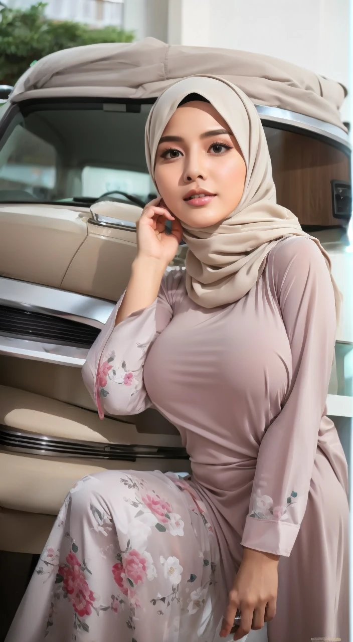 Hijab big breast tealistic