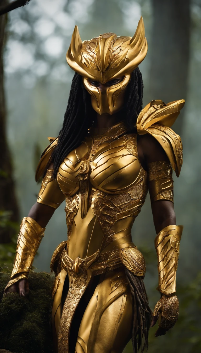 The predator golden female predator armed with gold 
