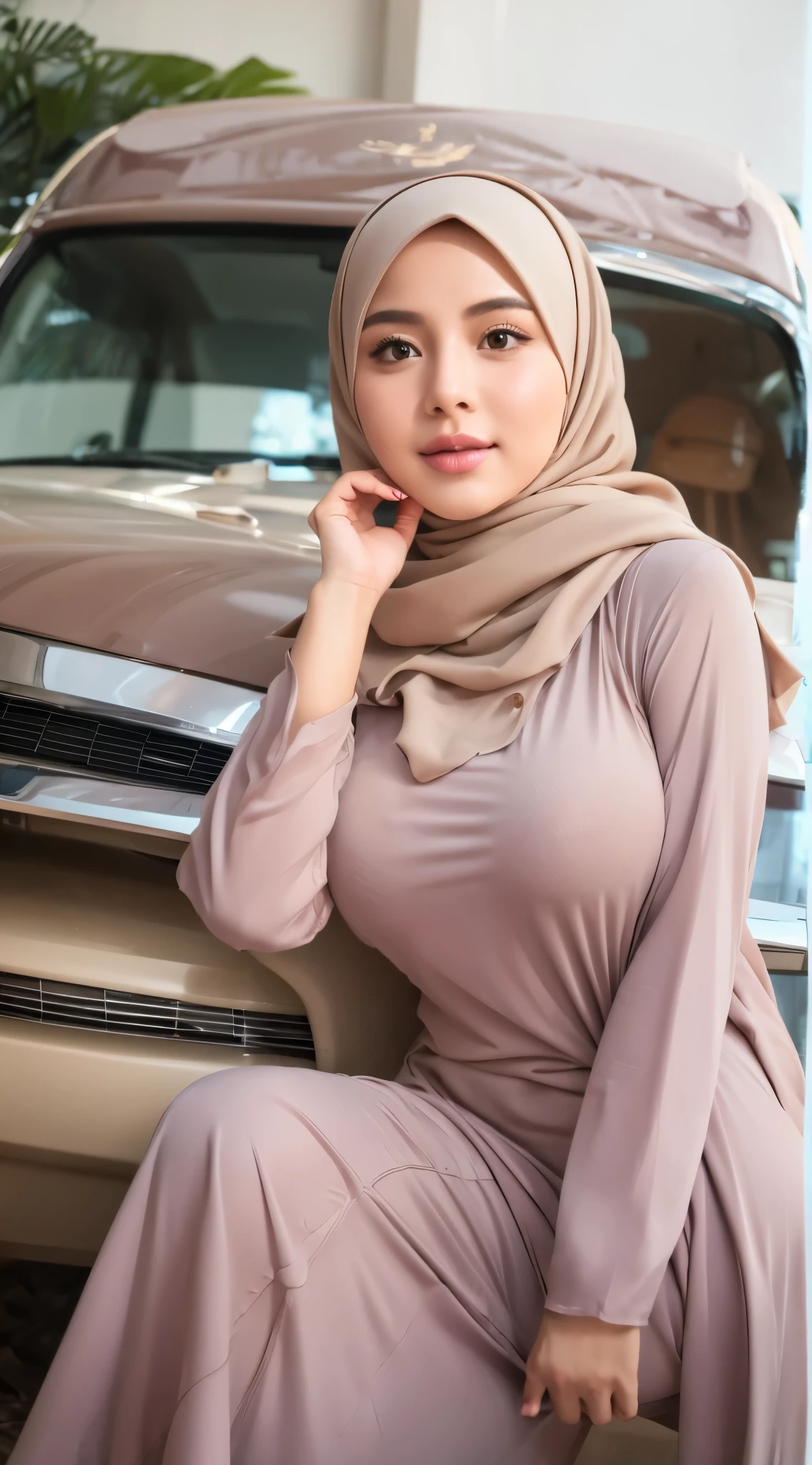 Hijab big breast tealistic