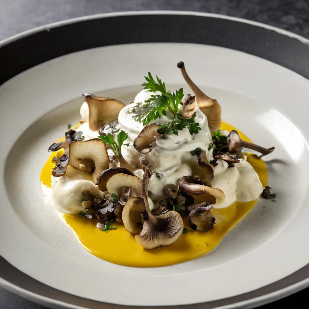 trumpet mushrooms of death creme fraiche