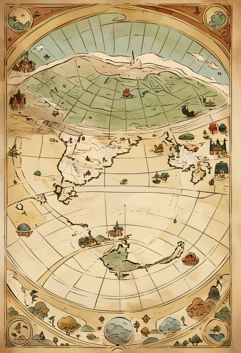 World Map in Tokkien World Style