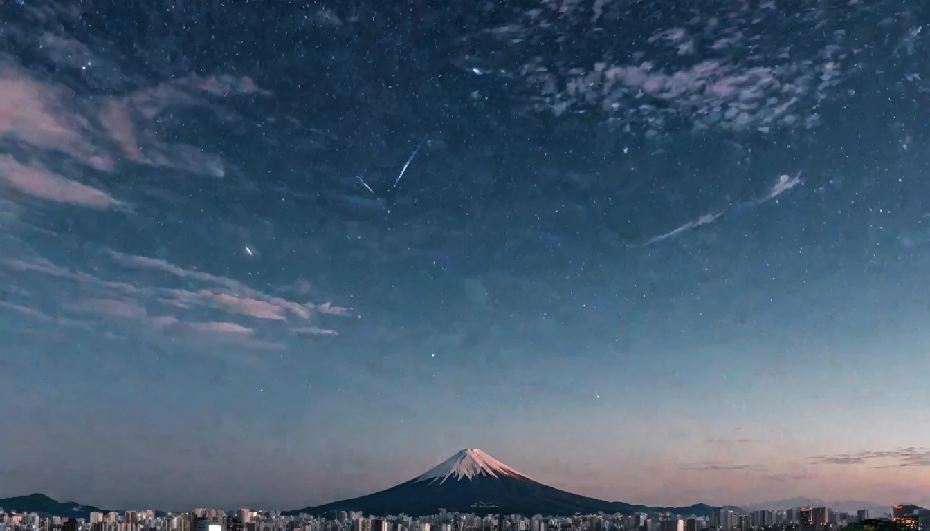 You are an art curator and a master of art styles and ai images. I need you to create an ai image prompt using Beautiful Japanese Sky At Night, It needs to creat a really amazing fantastic looking image, it needs to be the most creative and unique image you can possibly think of. Show the text for th prompt only.