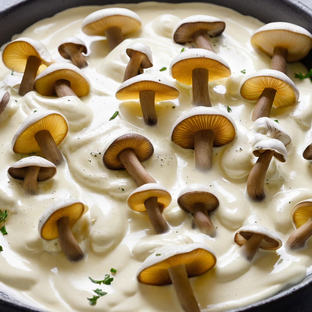 trumpet mushrooms of death creme fraiche