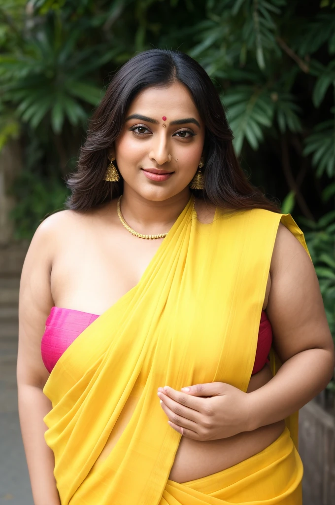 Foto RAW, photorealistic, photography, full body shot, master shot, perfect eyes, goddess like beauty, pierced eyes, perfect thick chubby mallu Desi aunty bhabhi, Wearing a Stanapatta, a chest-band.Saree model, model Photography, Indian saree shoot, Indian traditional wear advertising photography, traditional wear brand shoot, face of Indian actress Sonakshi Sinha, masterpiece, realistic, realism, incredible details, pleasure, photorealism, detailed skin, skin pores, high contrast, photorealistic Artstation 8k HD digital art trend of high definition and detailed realistic skin texture, ultra detail, realistic skin texture, armature, best quality, ultra high definition, (photorealistic:1.4),, high resolution, detail, raw photo, sweat, Re sharp, by Lee Jefferies Nikon D850 Film Stock Photo 4 Kodak Portra 400 Camera F1.6 Lens Rich Color Ultra Real Realistic Realistic Textures Dramatic Lighting Unreal Engine Trending at Art Station Cinestill 800,(pele altamente detalhada: 1.2), 8k UHD, DSLR, soft-lighting, alta qualidade, grain of film, Fujifilm XT3,she didn't like to wear blouse or bra, she is happy to wear only saree, she hates blouse or bra, detailed hairy armpits, hyper realistic skin, skin pores, sweat, veins,
