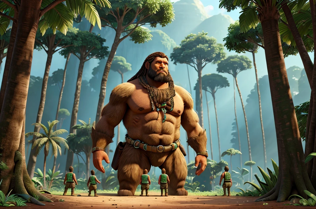 Human looking giants, standing in the jungle.