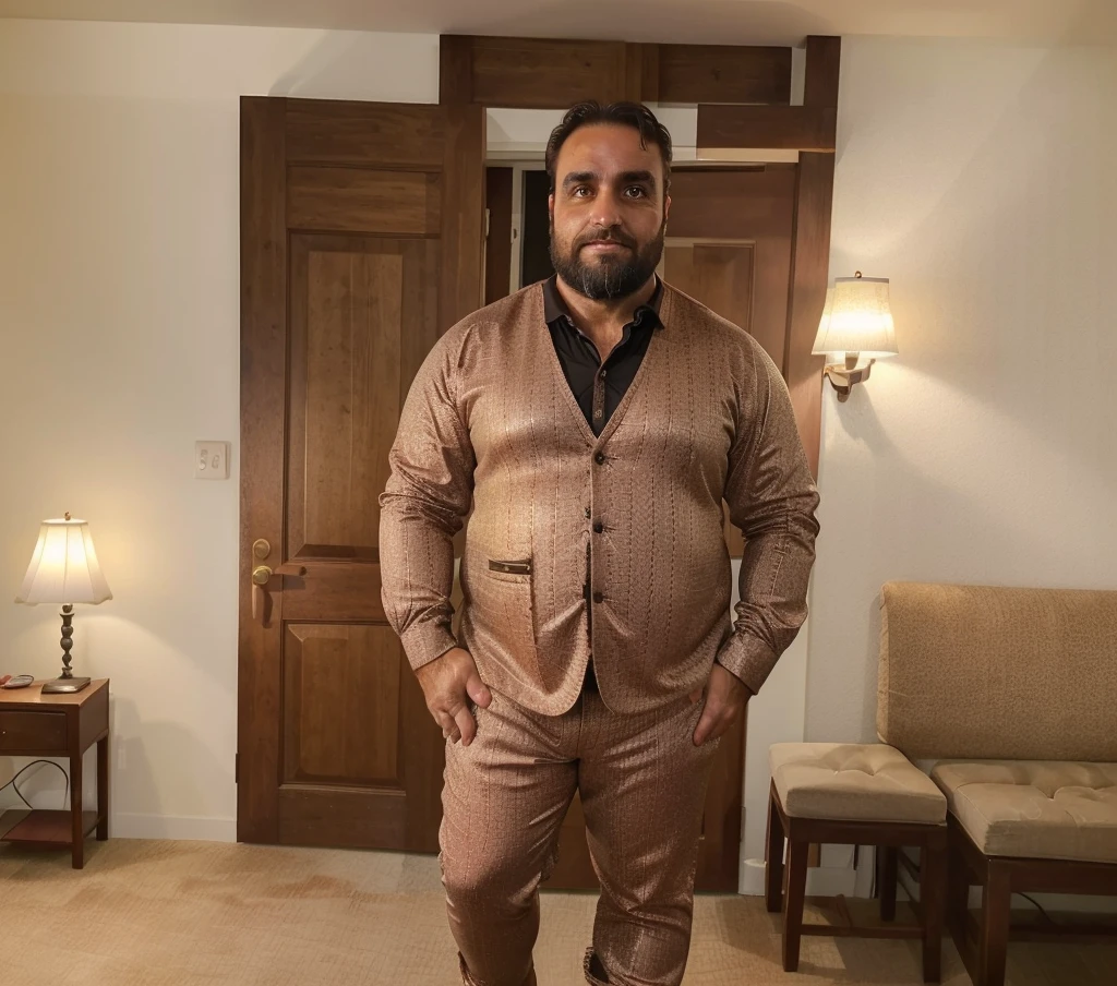 (best quality,4k,realistic,ultra-detailed,handsome 40-year-old man,brown eyes and hair, Well done beard ,95kg,full body,dressed in formal attire),vivid colors,professional lighting,portrait