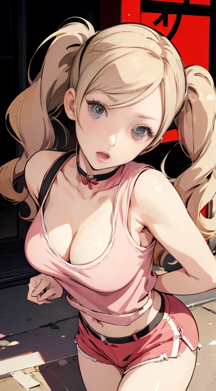 (((masterpiece))), HD 4k res image, no blur, Ann Takamaki, innocent, outdoor, wearing oversized Sweaters and shorts
,
